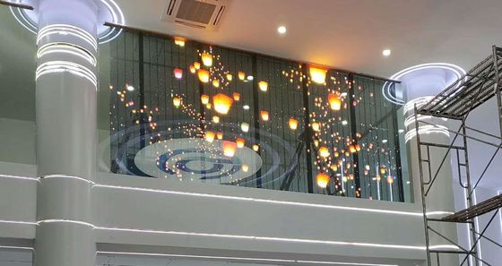 ความละเอียดสูง GCL P3.9 หน้าโปร่งจอ LED กันน้ํา การติดตั้งง่าย