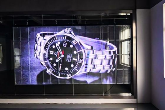 ลิฟท์ GCL ด้านใน Ultra Thin Transparent LED Display P15.625 ด้านในโปร่งใส LED Display สําหรับ MV