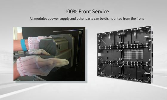3840Hz สกรีน LED แบบเชื่อมต่อไร้สาย P1.25 P1.56 P1.875 P2.5 หน้าบริการ LED Video Wall Screen / HD LED Panel Display