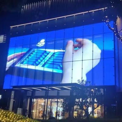 หน้าจอ LED หน้าโปร่ง Windows ขนาดแผ่น 1000 มม หน้าจอ LED Mesh 32768 จุด/M2 ความหนาแน่นของพิกเซล