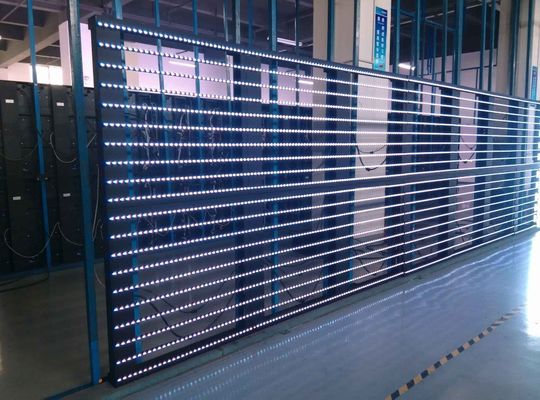 หน้าจอ LED หน้าโปร่ง Windows ขนาดแผ่น 1000 มม หน้าจอ LED Mesh 32768 จุด/M2 ความหนาแน่นของพิกเซล