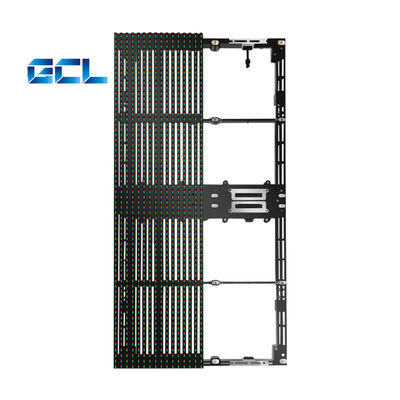ขนาดแผ่น 500 * 1000 มิลลิเมตร กลางแจ้งโปร่งใส LED Display Curtain LED Video Mesh