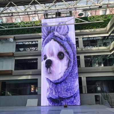 P10 LED ผนังวีดีโอโปร่งใสด้วยมุมการดู 120 องศา อายุ 10000 ชั่วโมง