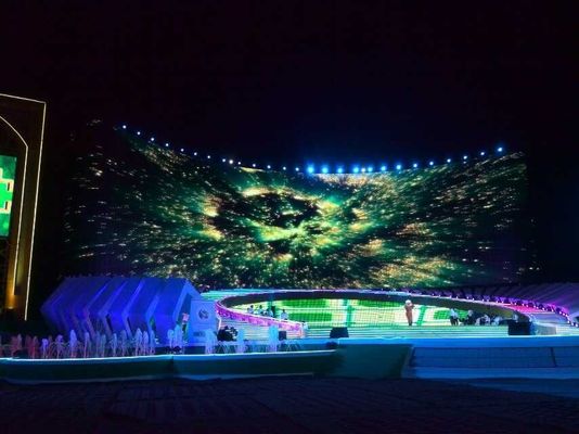 P10 LED ผนังวีดีโอโปร่งใสด้วยมุมการดู 120 องศา อายุ 10000 ชั่วโมง