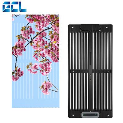 หน้าโปร่ง 60% P7.9-10.4\P15.625mm สกรีนโฆษณา LED พร้อมกระจกมองผ่าน สําหรับศูนย์การค้า
