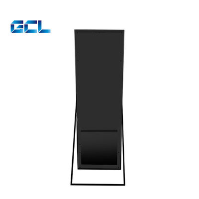 โปสเตอร์ LED ที่ยืนบนพื้น จัดแสดงภาพสีเต็ม P4 โปรแกรมโฆษณาพกพา