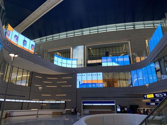 ภายใน P7.8 หน้าจอ LED ใส ดิจิตอล LED วิดีโอ Mesh ปรับแต่ง