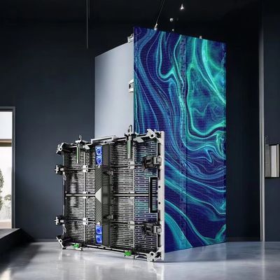 P3.91/P10.4 ภายนอก Tech Transparent LED Display Screen สําหรับการควบคุมเครือข่าย 500*1000mm