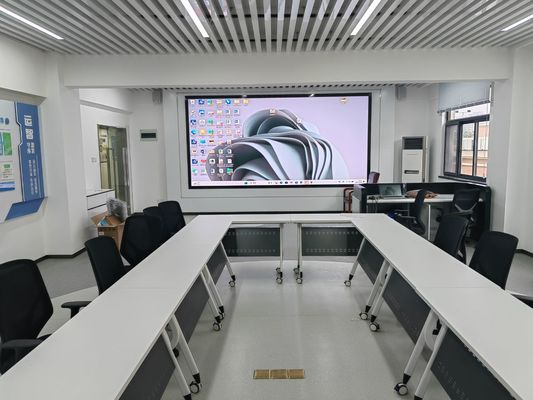 สกรีนจอ LED COB สีเทาสูง P0.9 1.25 1.5mm โปสเตอร์ดิจิตอลที่มีประเภทสัมผัสจุ
