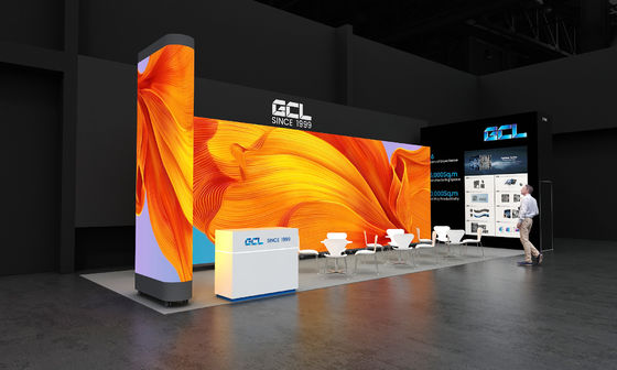 GA Series P4 โปสเตอร์ LED Display W1366*H1920mm โมดูล ขนาด 320*160mm IP65 การติดตั้งภายนอก 8000 นิต