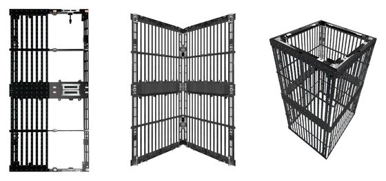 Gmesh P15.625-31.25 มม โครงการโฆษณากลางแจ้ง Grille Screen Transparency 10000nits DIP LEDs ความลึกสี 256 แผ่นข้อมูลสื่อ