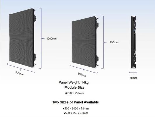 Gstar-II ซีรีส์ 500*750 มิลลิเมตร ภายในห้องรับจ้างจอ LED ติดตั้งคงที่ P1.5 P1.953 มิลลิเมตร รูปหลากหลาย