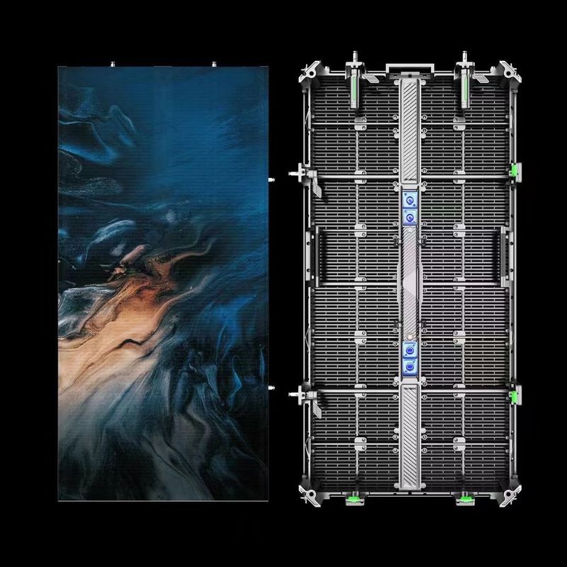 P3.91/P10.4 ภายนอก Tech Transparent LED Display Screen สําหรับการควบคุมเครือข่าย 500*1000mm