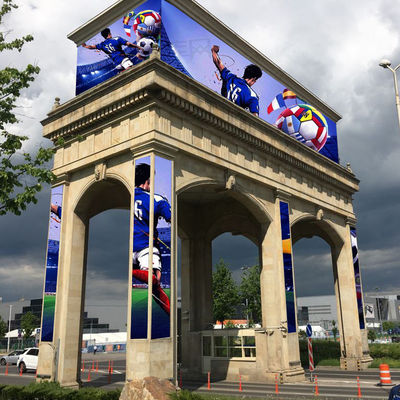 P6 LED โบลาร์ดจอโฆษณา สําหรับการเคลื่อนไหวที่สดใสและความสว่าง 6000 นิต