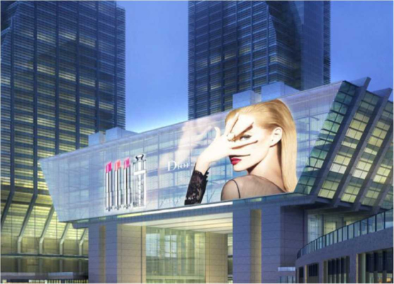 ราคาดี Transmittance Up To 83% For Full Screen Invisible LED Film Display Screen On Glass Walls ออนไลน์