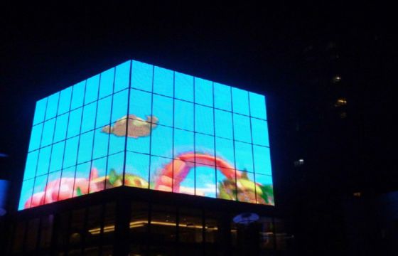 ราคาดี DIP P15.6 Outdoor Thin, Lightweight And High Light Transmittance Grille Display For Glass Curtain Wall Installation ออนไลน์